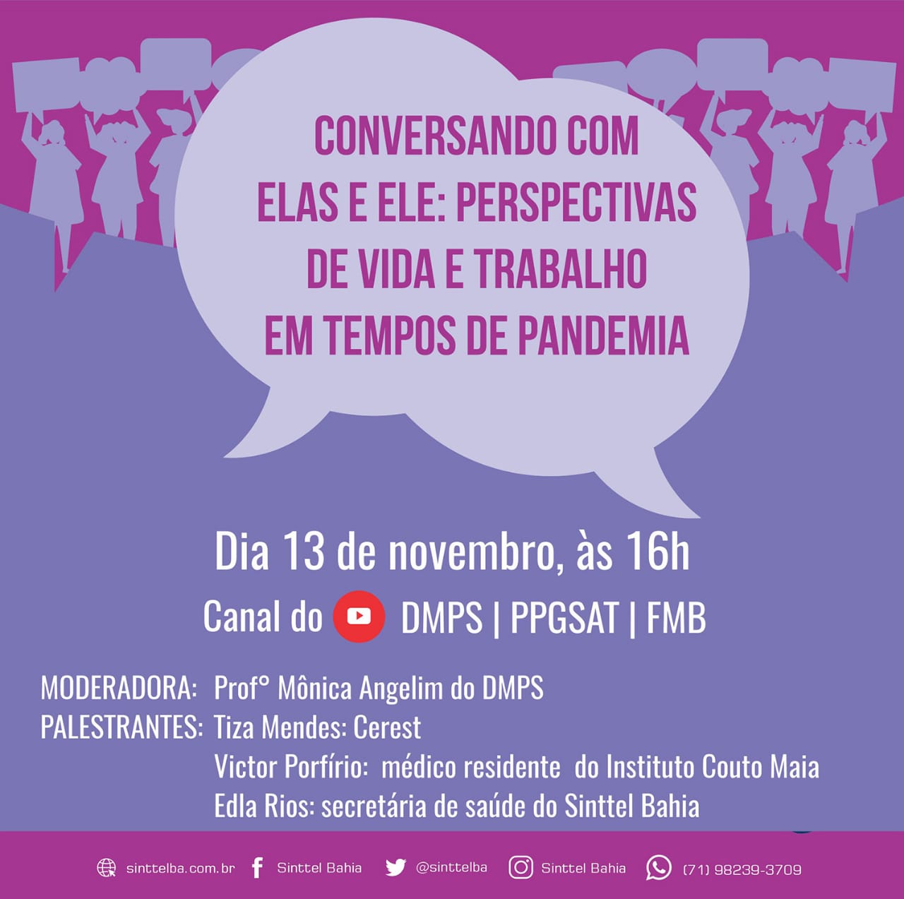 Sinttel participarÃ¡ de mesa redonda sobre trabalho em tempos de pandemia
